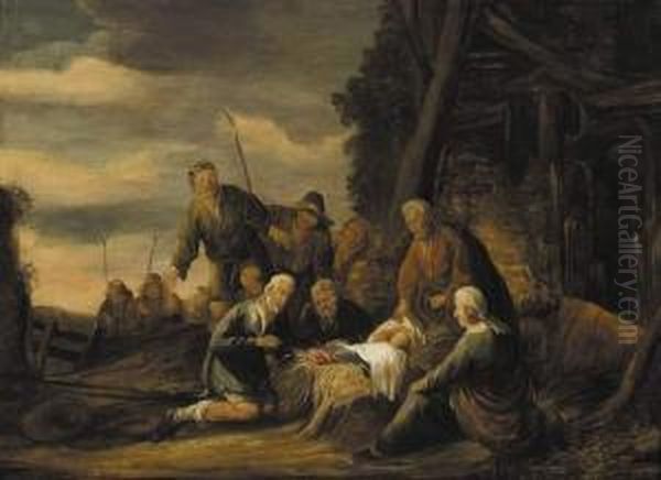 L'adoration Des Bergers. Oil Painting by Benjamin Gerritsz. Cuyp