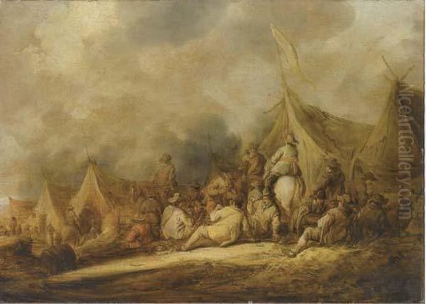 Accampamento Di Soldati Oil Painting by Benjamin Gerritsz. Cuyp