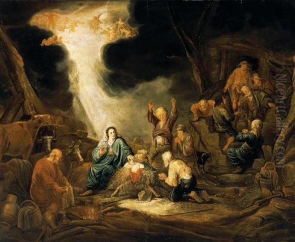 The Adoration Of The Shepherds Oil Painting by Benjamin Gerritsz. Cuyp