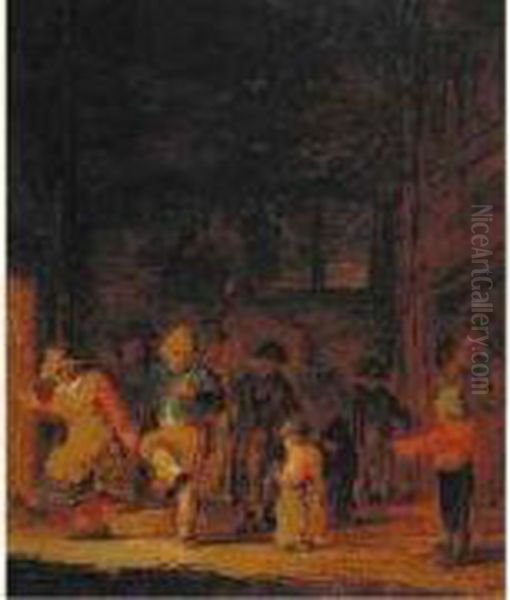 La Danse Dans La Taverne Oil Painting by Benjamin Gerritsz. Cuyp