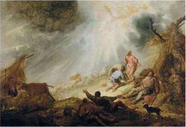 The Annunciation Of The Angels To The Shepherds Oil Painting by Benjamin Gerritsz. Cuyp