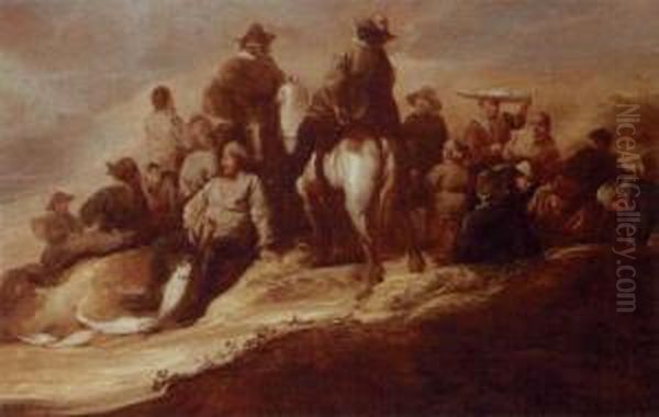 Fishermen Oil Painting by Benjamin Gerritsz. Cuyp