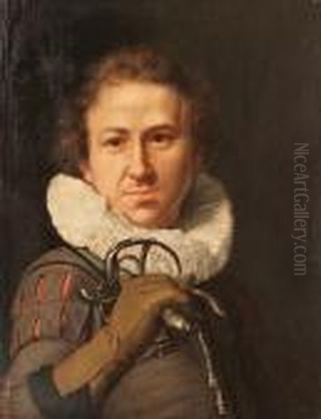 Portrait Of A Young Man Oil Painting by Jacob Gerritsz. Cuyp