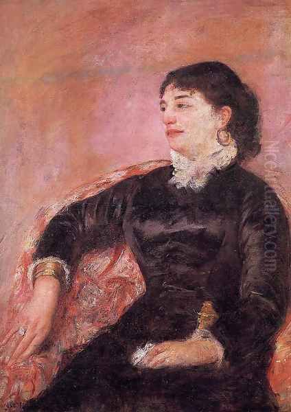 Portrait Of An Italian Lady Oil Painting by Mary Cassatt