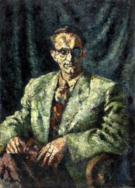 Portret Pana R. Z., 1951 R. Oil Painting by Tadeusz Cybulski