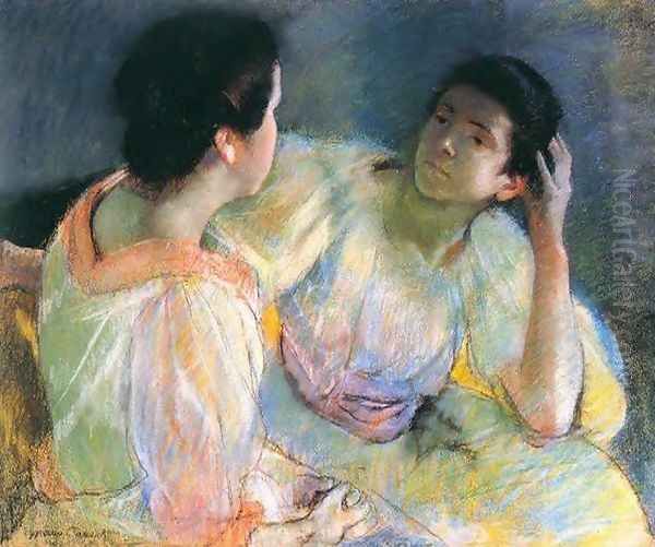 The Conversation, c.1914 Oil Painting by Mary Cassatt