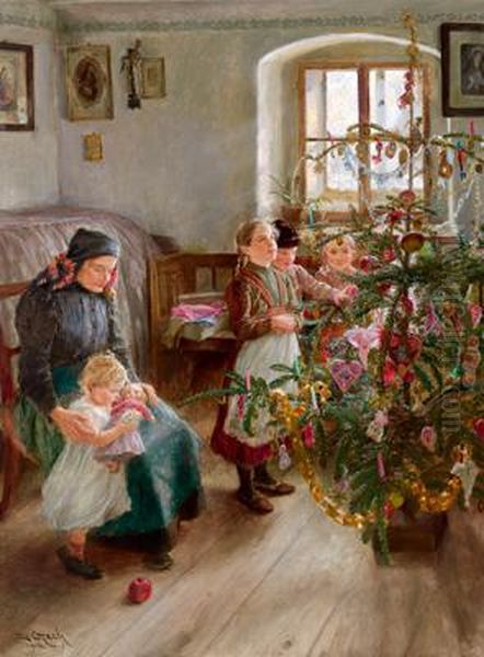 Natale Oil Painting by Emil Czech