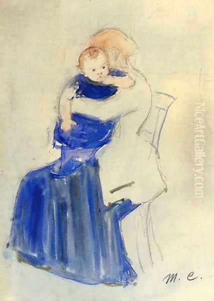 Mother And Child5 Oil Painting by Mary Cassatt