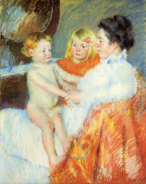 Mother Sara And The Baby Oil Painting by Mary Cassatt