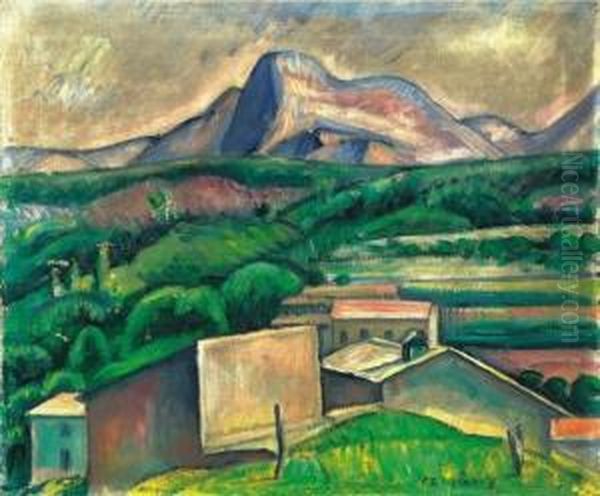 Landscape In Provence, About 1926 - 1927 Oil Painting by Dezso Czigany