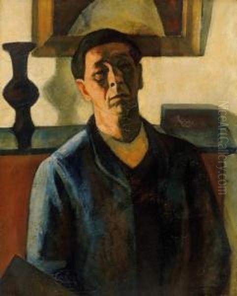 Self-portrait Oil Painting by Dezso Czigany