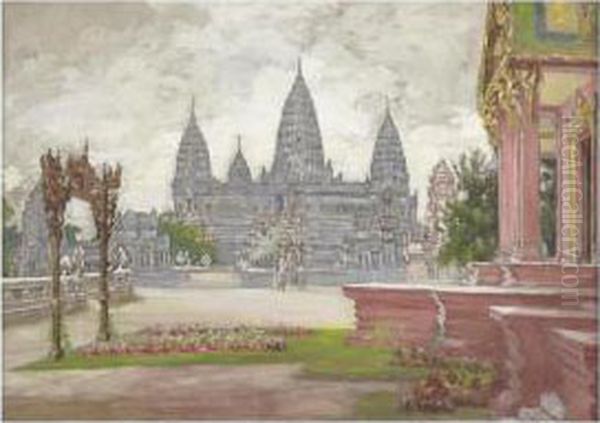 Temple Au Cambodge by Henry D Estienne