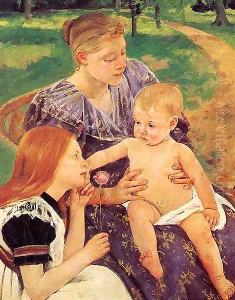 The Family Oil Painting by Mary Cassatt