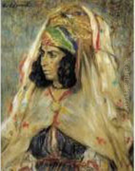 Femme De Bou Saada Oil Painting by Henry D Estienne