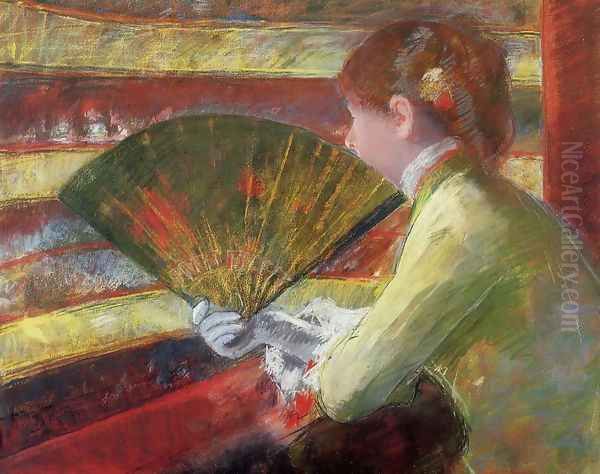 Theater Oil Painting by Mary Cassatt