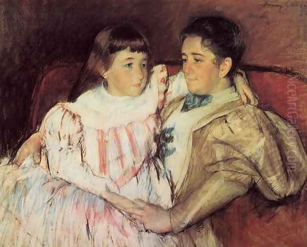 Portrait Of Mrs Havemeyer And Her Daughter Electra Oil Painting by Mary Cassatt