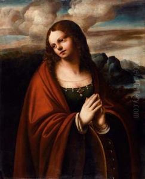 Saint Catherine. Oil Painting by Marco d' Oggiono