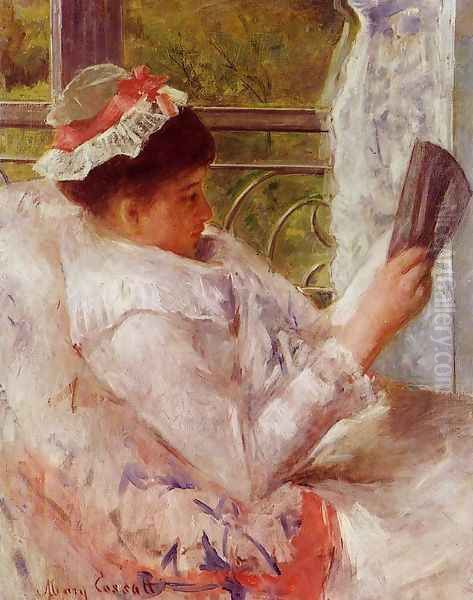 Woman Reading Aka Lydia Cassatt Oil Painting by Mary Cassatt