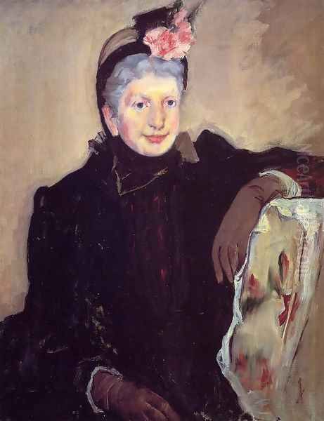 Portrait Of An Elderly Lady Oil Painting by Mary Cassatt