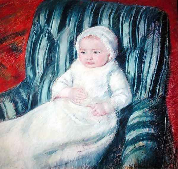 Child on a Sofa, Miss Lucie Berard Oil Painting by Mary Cassatt