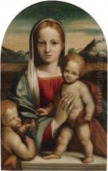 The Madonna And Child With The Infant Saint John The Baptist Oil Painting by Garofalo