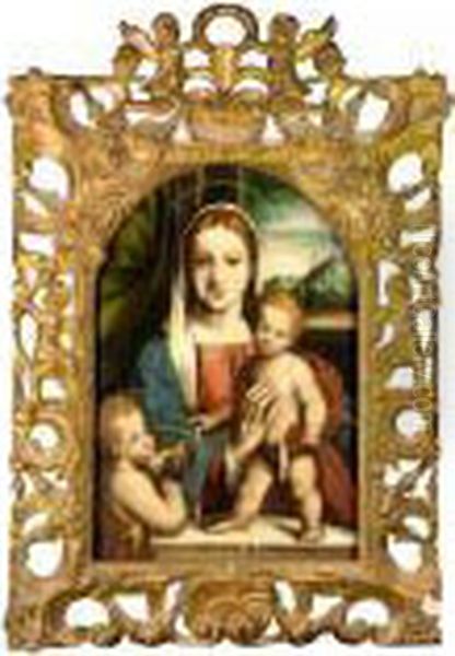 The Madonna And Child With Saint John The Baptist Oil Painting by Garofalo