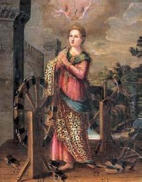 Ritratto Di Gentildonna Nelle Sembianze Di Santa Caterina D'alessandria Oil Painting by Garofalo