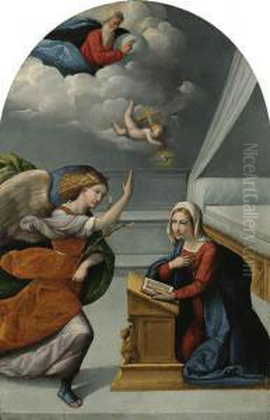 The Annunciation Oil Painting by Garofalo