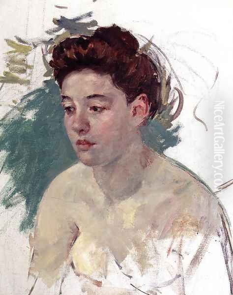 Sketch Of Antoinette Oil Painting by Mary Cassatt