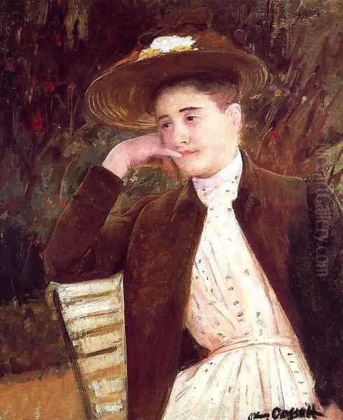 Celeste in a Brown Hat, 1891 Oil Painting by Mary Cassatt