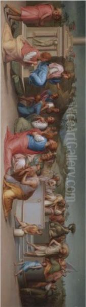 Joseph's Brothers Beg For Help Oil Painting by (Jacopo Carucci) Pontormo