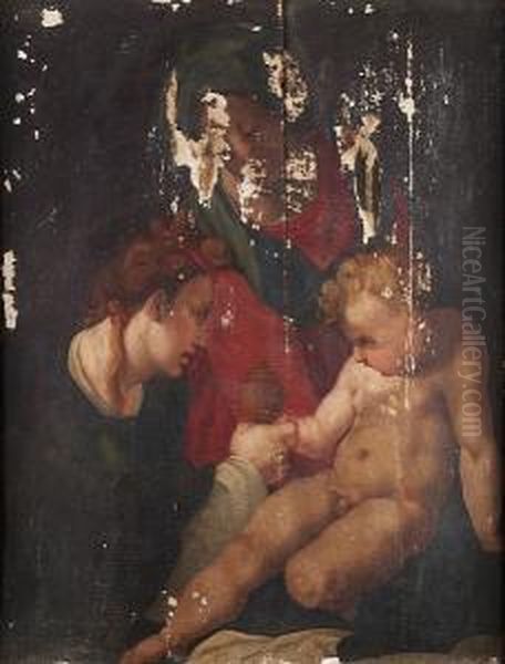 The Madonna And Child With Saint Mary Magdalen Oil Painting by (Jacopo Carucci) Pontormo