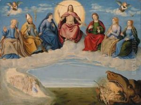 The Last Judgement Oil Painting by Girolamo da Santacroce