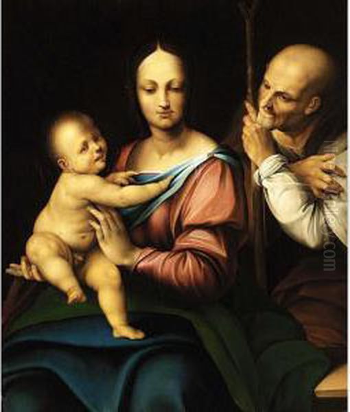 The Holy Family Oil Painting by Cesare da Sesto