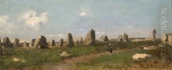 Les Alignements De Carnac Oil Painting by Serafino Da Tivoli