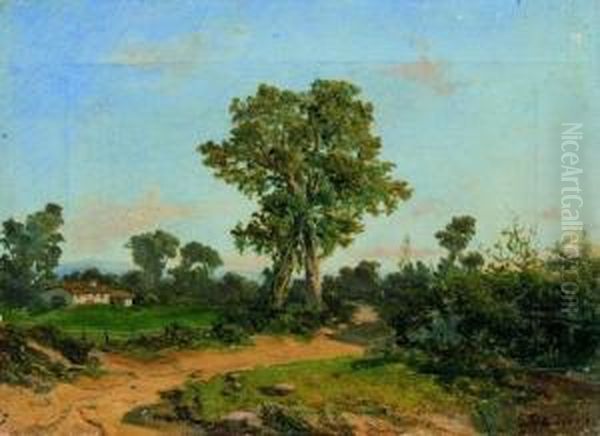 Campagna Francese Oil Painting by Serafino Da Tivoli