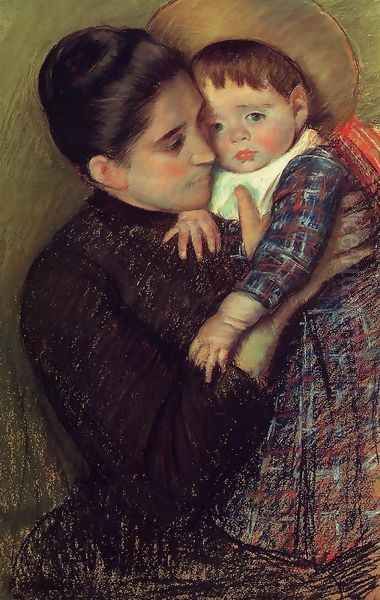 Woman and Her Child Oil Painting by Mary Cassatt