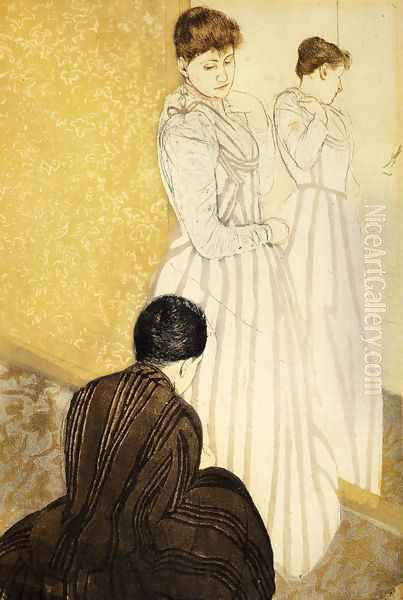 The Fitting Oil Painting by Mary Cassatt