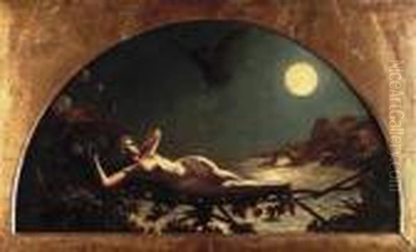 By Moonlight Oil Painting by Richard Dadd