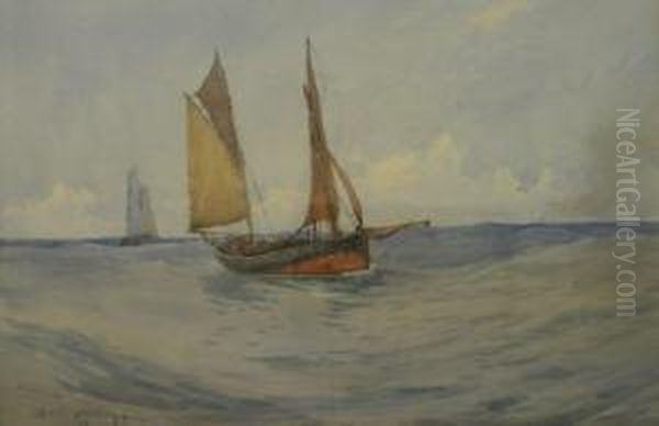 Scarborough Yawl Oil Painting by Ernst Dade