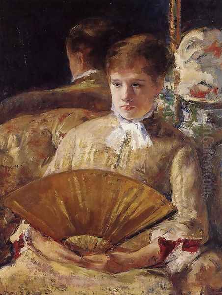 Portrait of a Lady (or Miss Mary Ellison) Oil Painting by Mary Cassatt