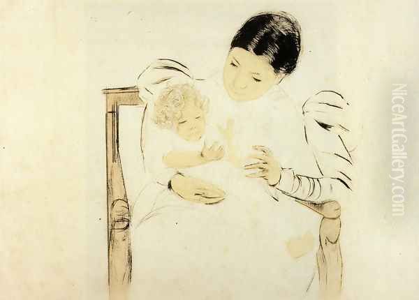 The Barefooted Child, c.1896 Oil Painting by Mary Cassatt