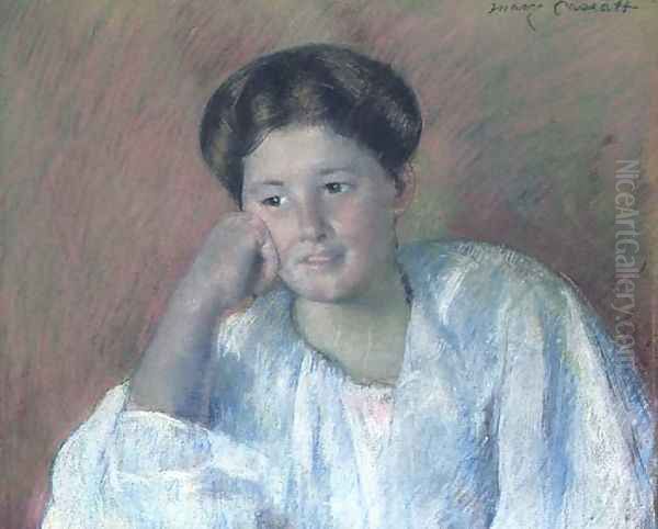 Portrait of Louisine Elder (Mrs. Samuel T. Peters) Oil Painting by Mary Cassatt