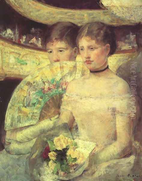 The Loge Oil Painting by Mary Cassatt