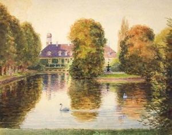 Im Park Des Grafen Moltke- Hochfeld In Glorys, Danemark Oil Painting by Siegwald Johannes Dahl