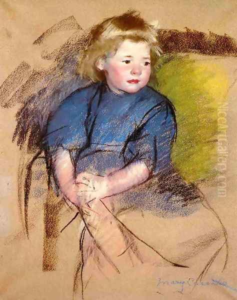 Portrait of a Young Girl (Simone) Oil Painting by Mary Cassatt