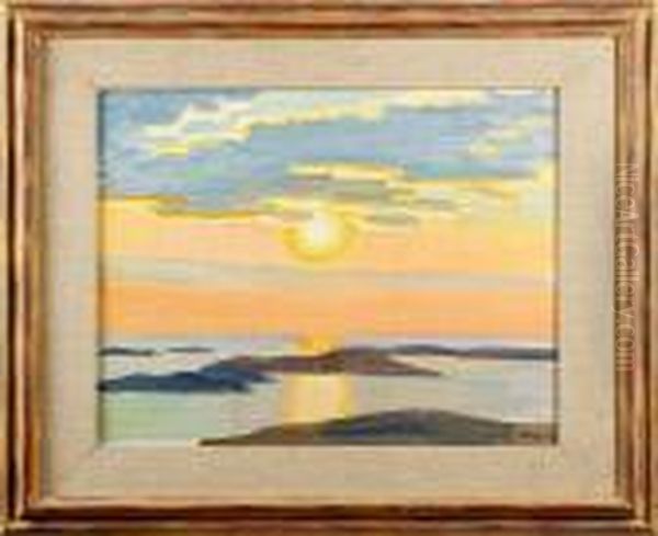 Stillakvall Oil Painting by Ewald Albin Filip Dahlskog