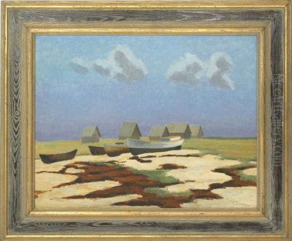 Strand,faro Oil Painting by Ewald Albin Filip Dahlskog