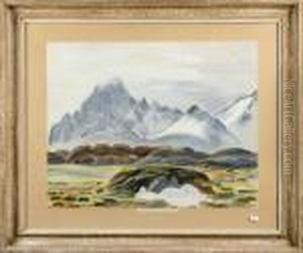 Motiv Franlofoten Oil Painting by Ewald Albin Filip Dahlskog