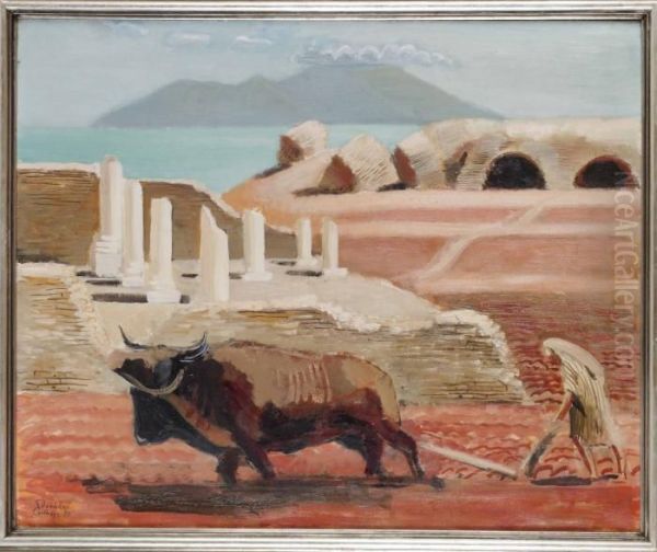 Carthage Oil Painting by Ewald Albin Filip Dahlskog